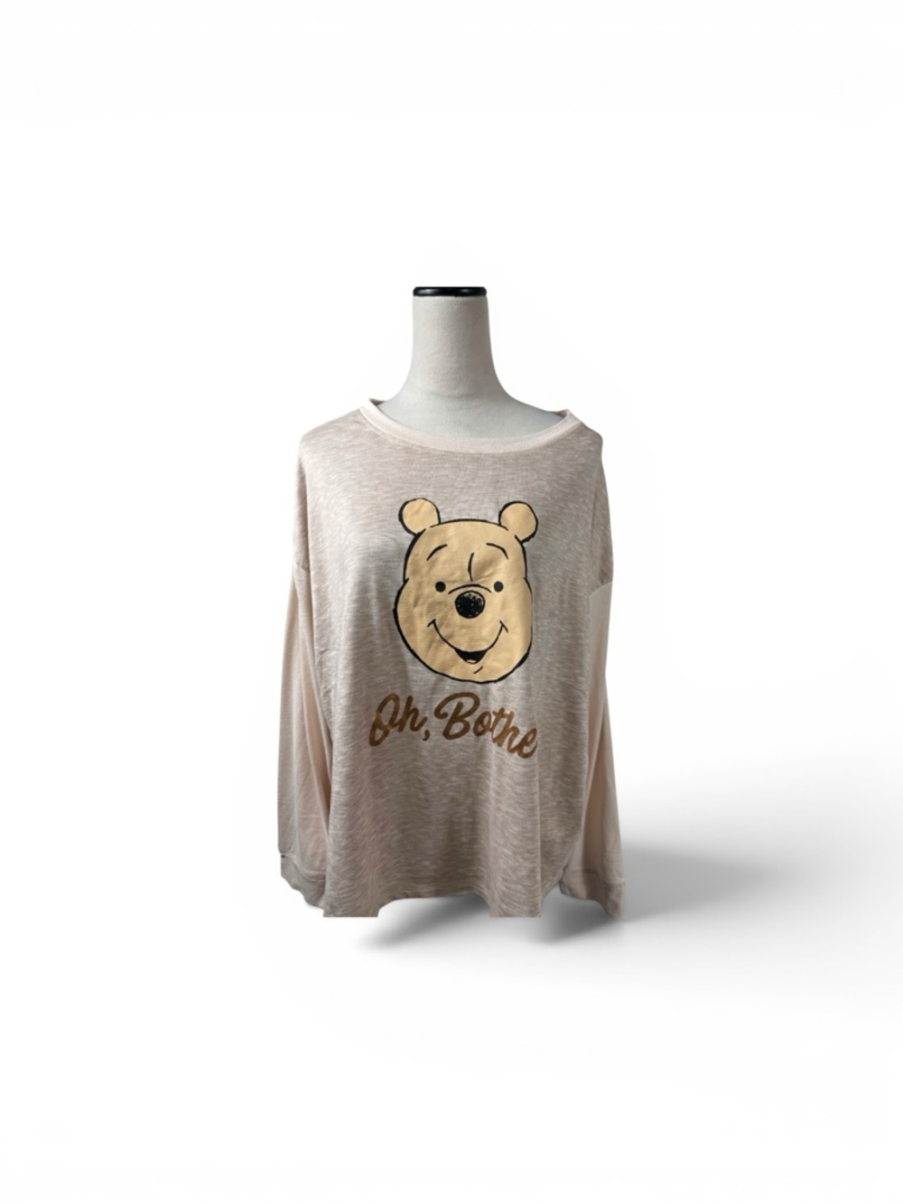 Disney Winnie the Pooh Beige Knit Long Sleeve Top size 2X